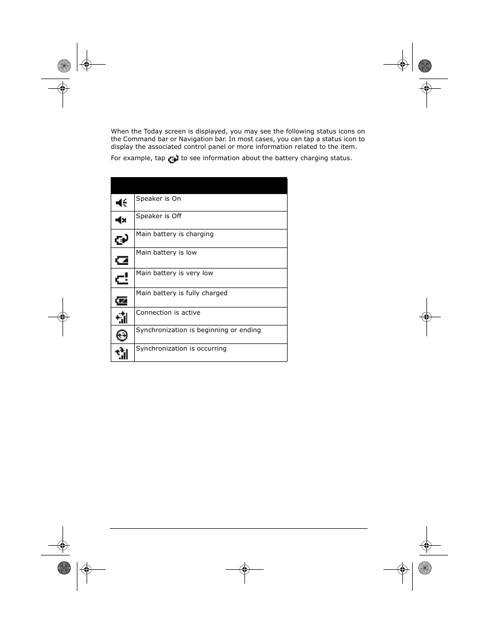 Status icons | VIEWSONIC PC V35 User Manual | Page 24 / 92