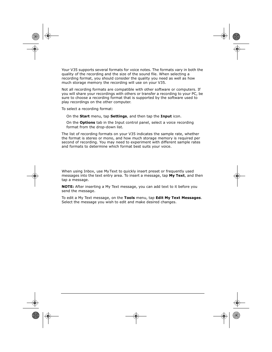 Using my text | VIEWSONIC PC V35 User Manual | Page 36 / 92