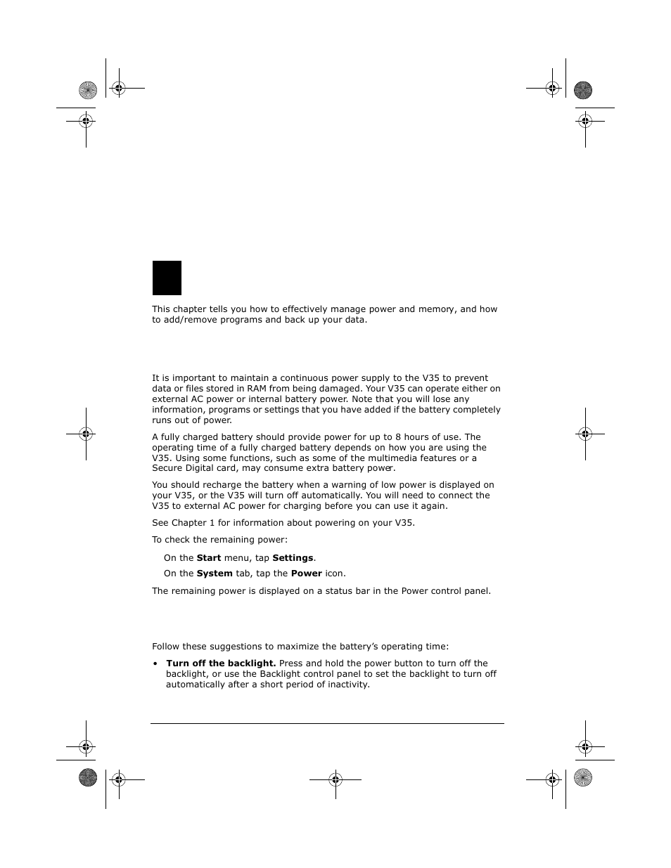 Managing your v35, Managing power, Power-saving tips | 3managing your v35 | VIEWSONIC PC V35 User Manual | Page 38 / 92