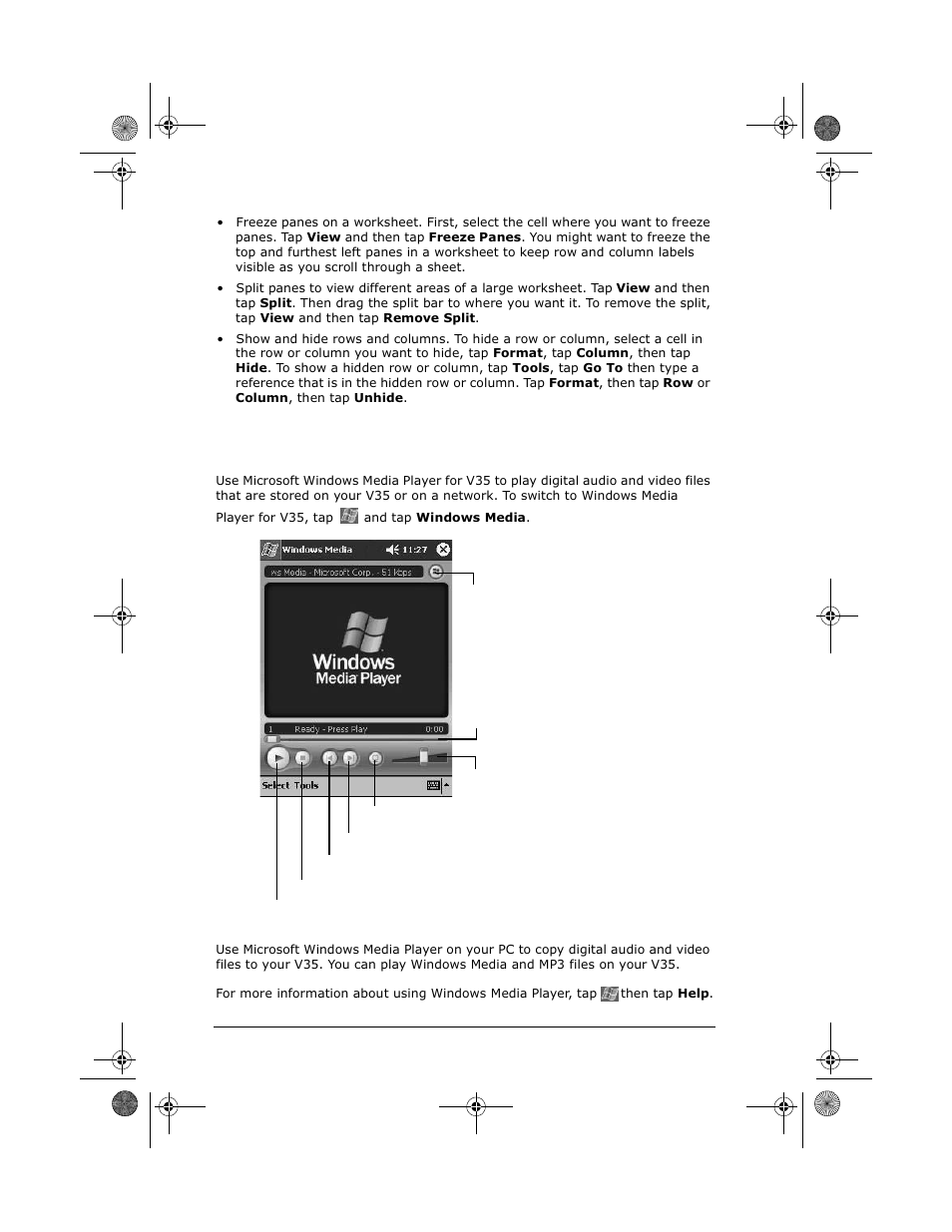 Windows media player for pocket pc | VIEWSONIC PC V35 User Manual | Page 66 / 92