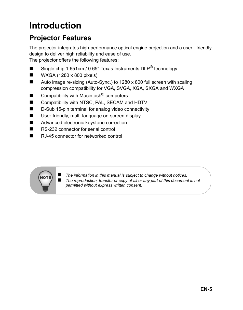 VIEWSONIC VS12476 User Manual | Page 8 / 59