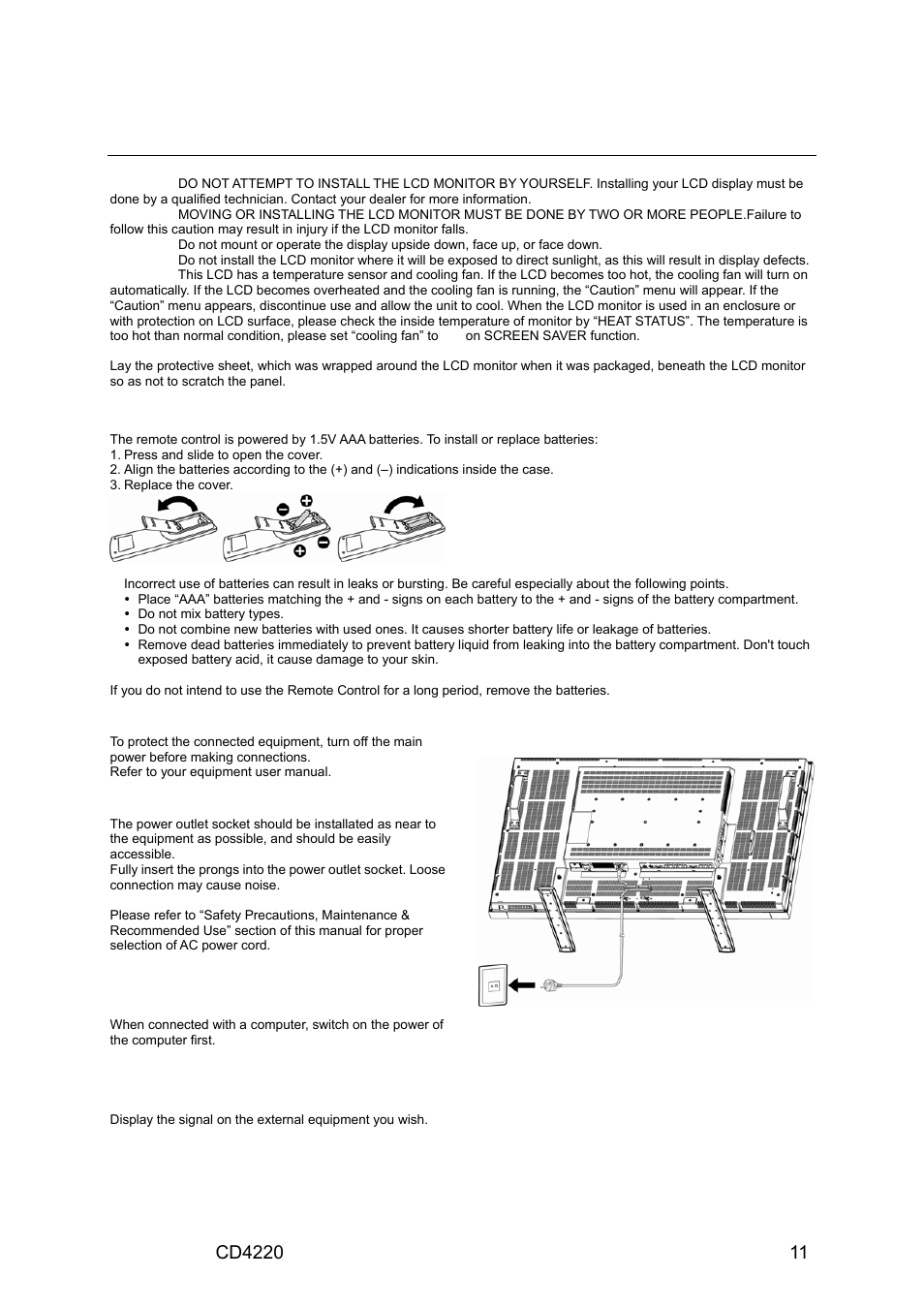 Setup procedure | VIEWSONIC CD4220 User Manual | Page 13 / 58