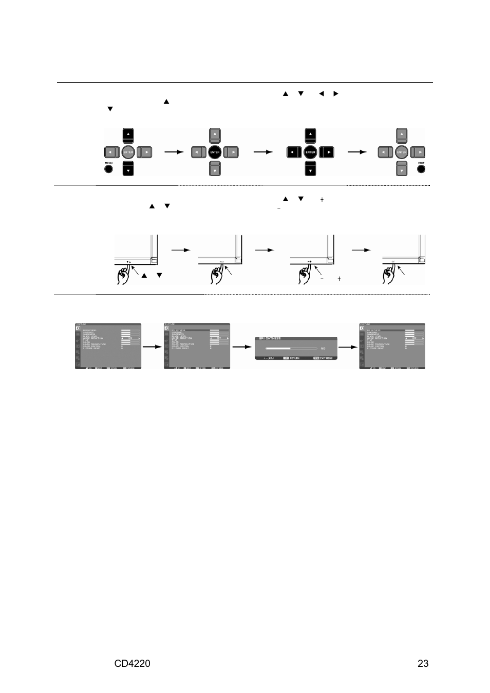 Osd (on-screen-display) controls | VIEWSONIC CD4220 User Manual | Page 25 / 58
