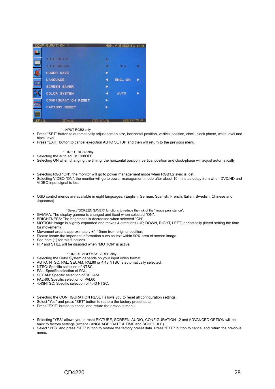 Configuration 1 | VIEWSONIC CD4220 User Manual | Page 30 / 58