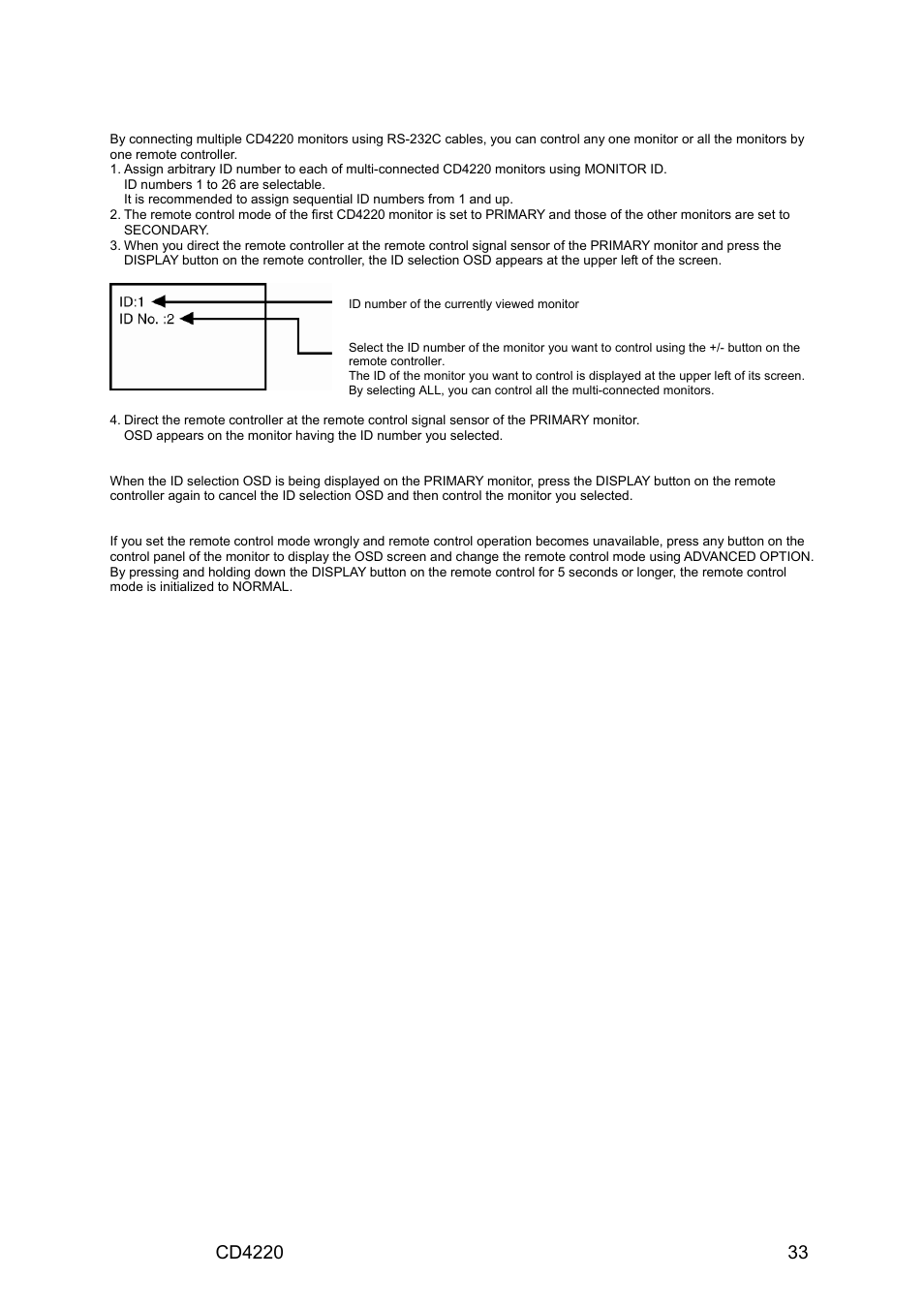 Remote control numbering function | VIEWSONIC CD4220 User Manual | Page 35 / 58