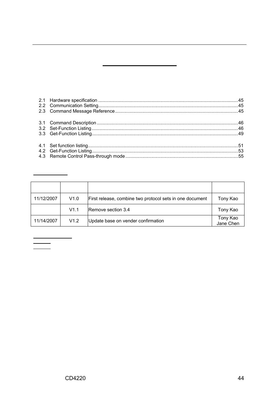 Table of content | VIEWSONIC CD4220 User Manual | Page 46 / 58