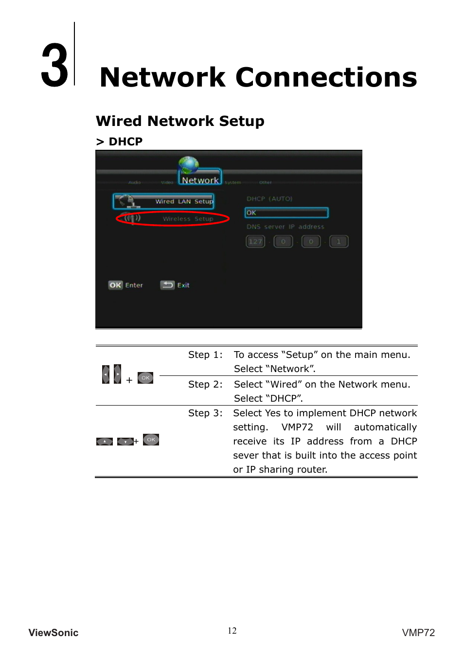 Network connections | VIEWSONIC VS13057 User Manual | Page 16 / 34