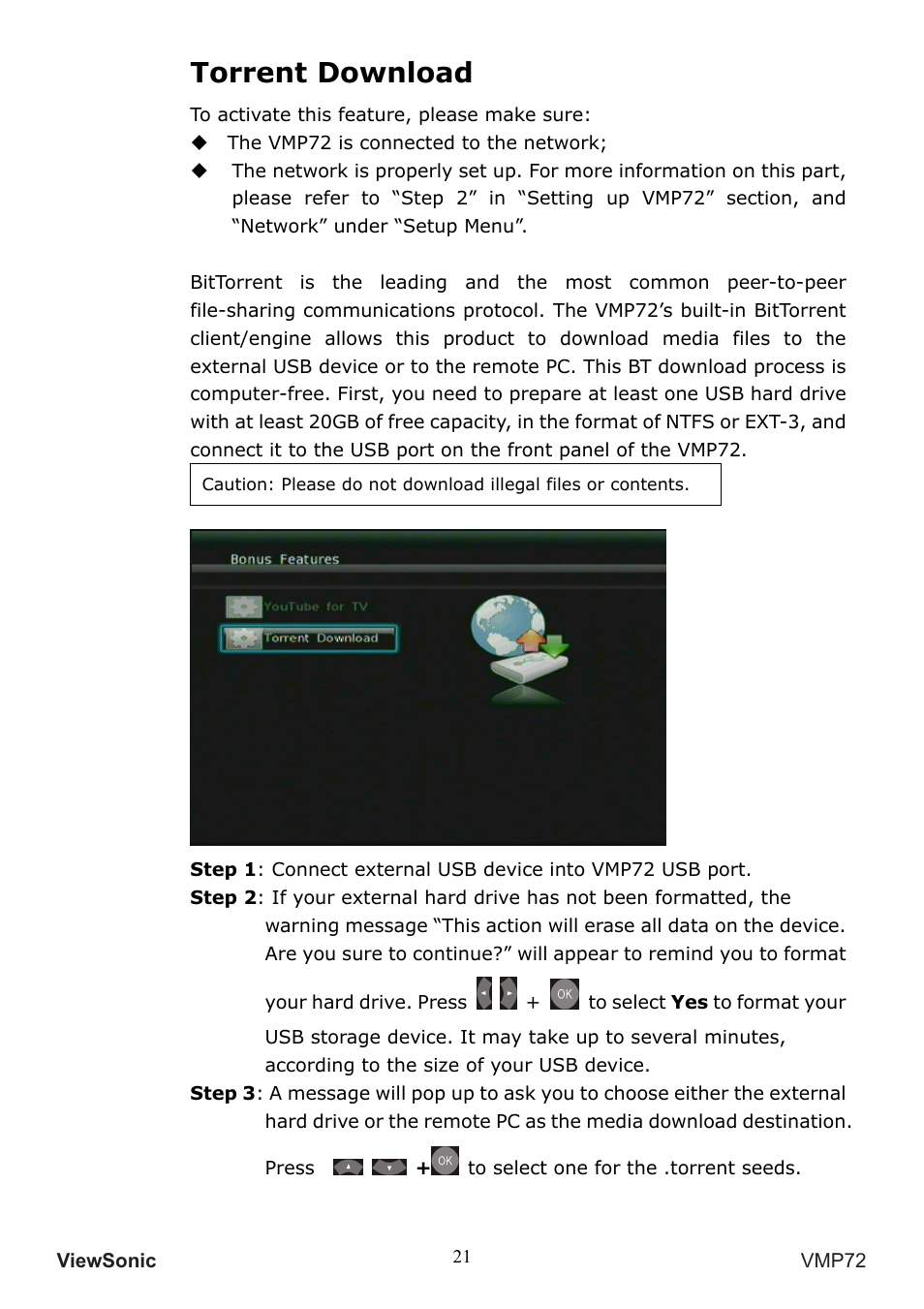 Torrent download | VIEWSONIC VS13057 User Manual | Page 25 / 34