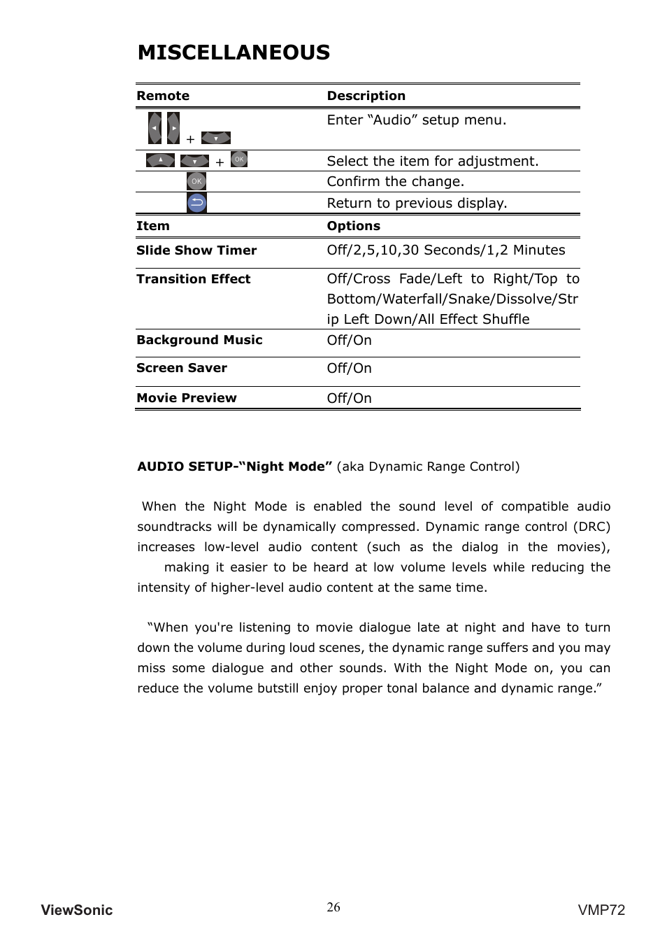 Miscellaneous | VIEWSONIC VS13057 User Manual | Page 30 / 34