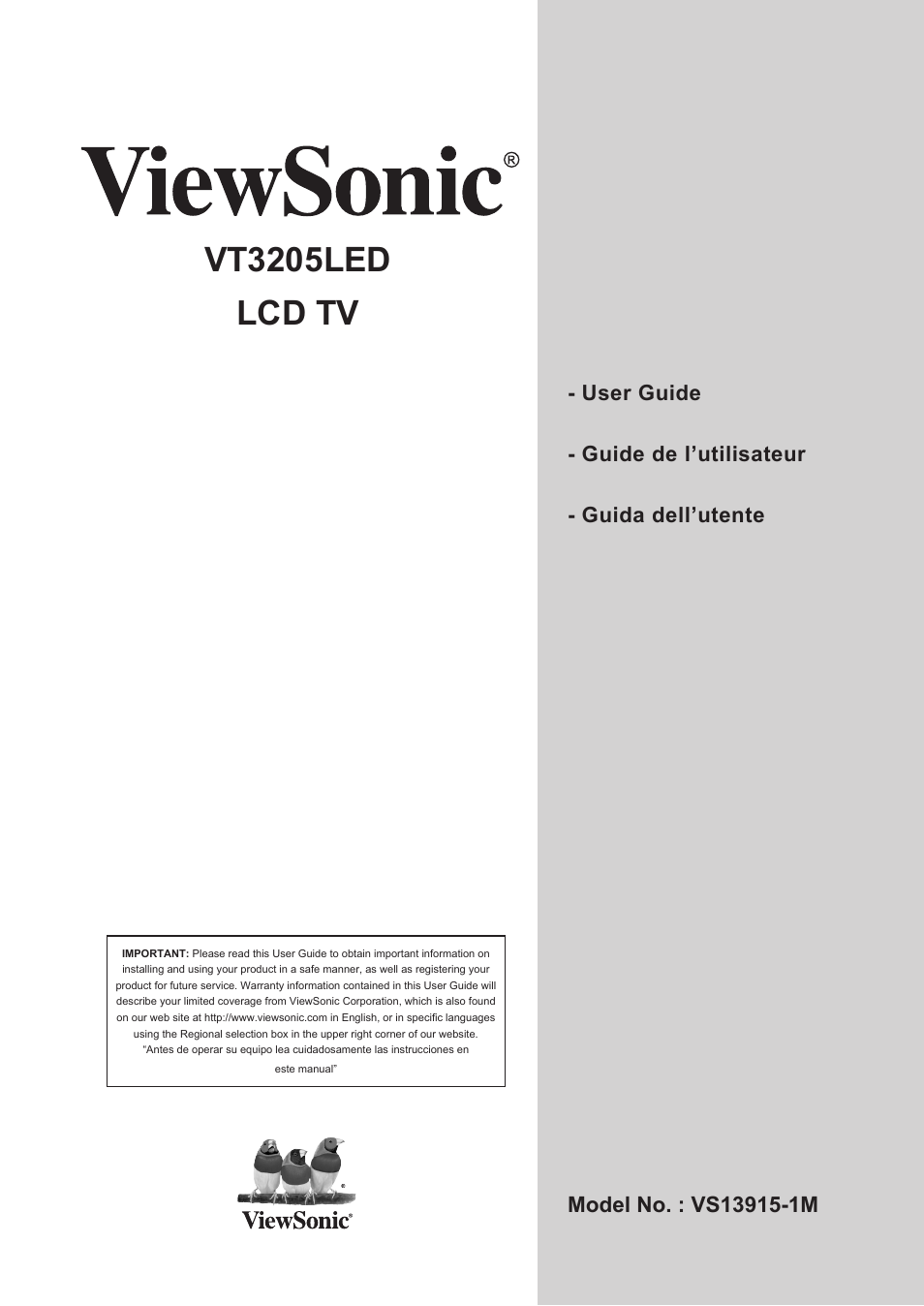 VIEWSONIC VS13915-1M User Manual | 63 pages