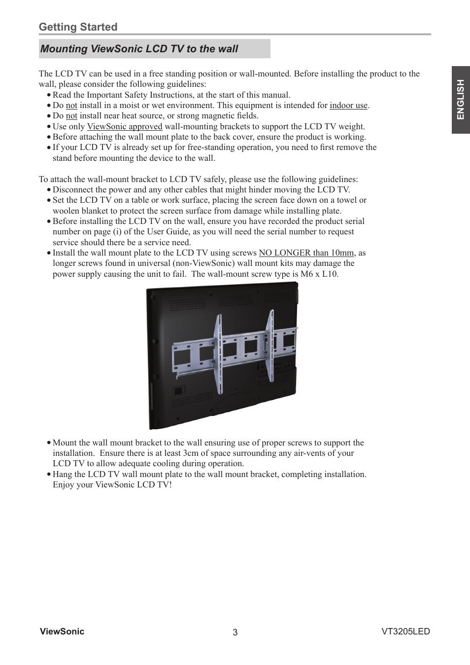 Getting started | VIEWSONIC VS13915-1M User Manual | Page 14 / 63