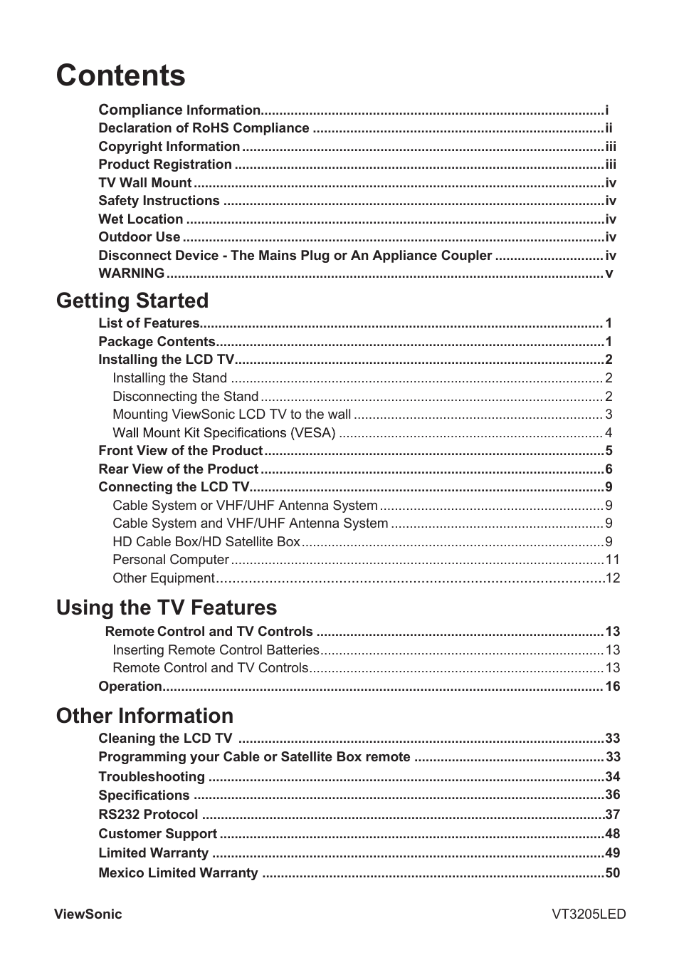 VIEWSONIC VS13915-1M User Manual | Page 2 / 63