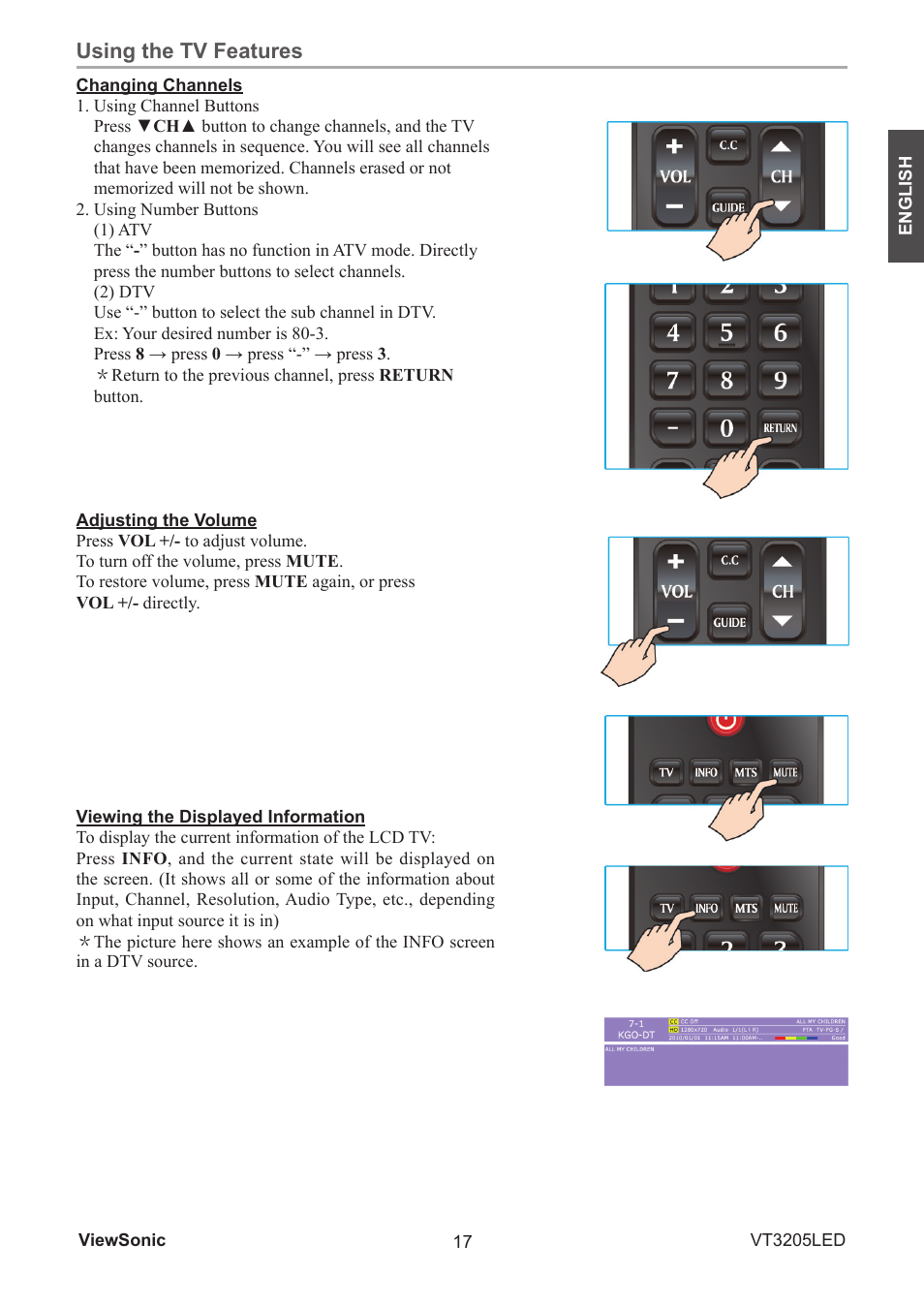 Using the tv features | VIEWSONIC VS13915-1M User Manual | Page 28 / 63