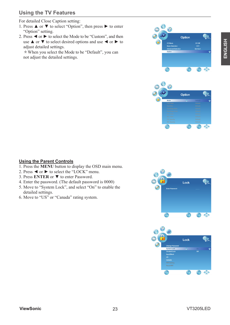 Using the tv features | VIEWSONIC VS13915-1M User Manual | Page 34 / 63