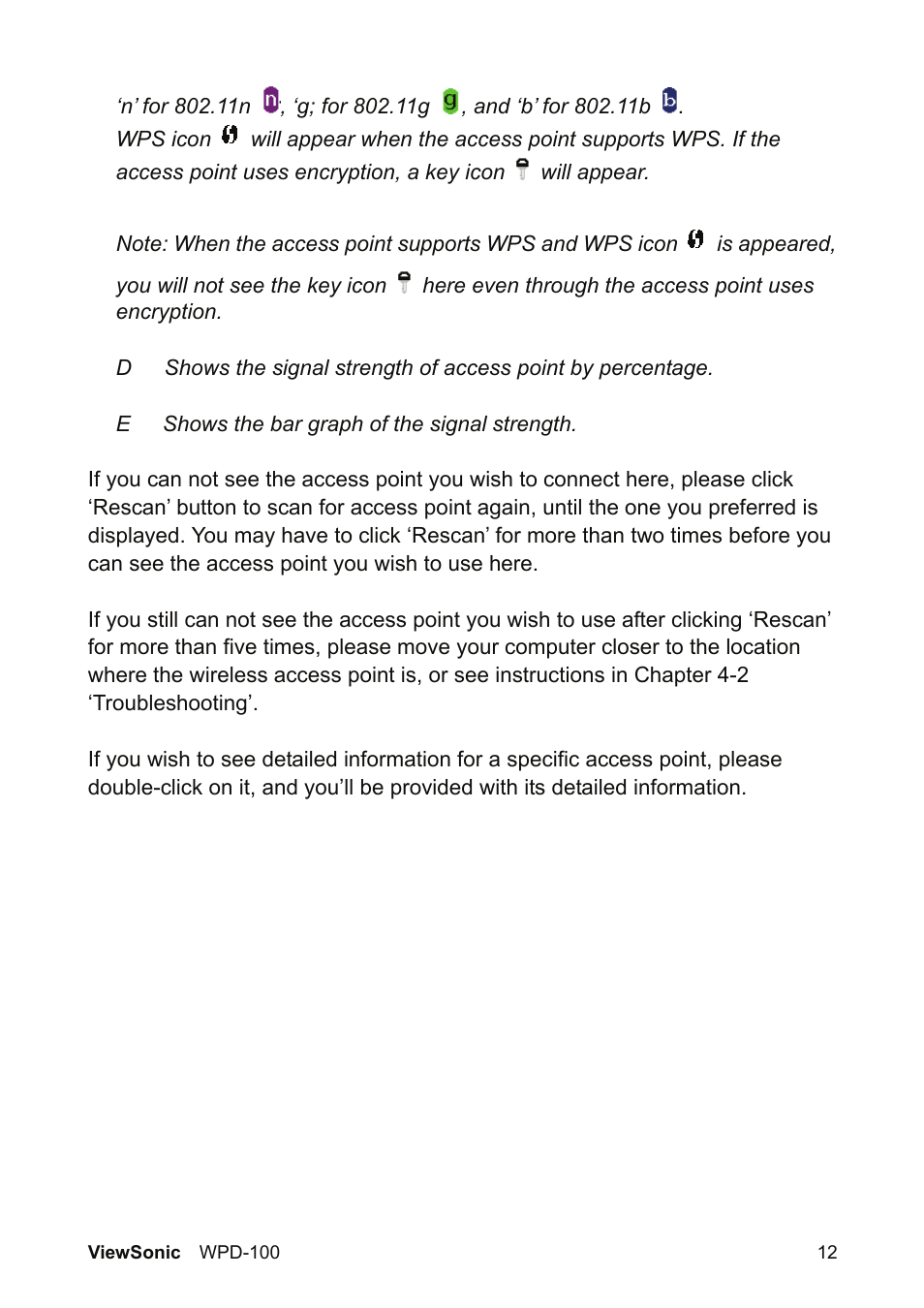 VIEWSONIC WPD-100 VS13789 User Manual | Page 18 / 60