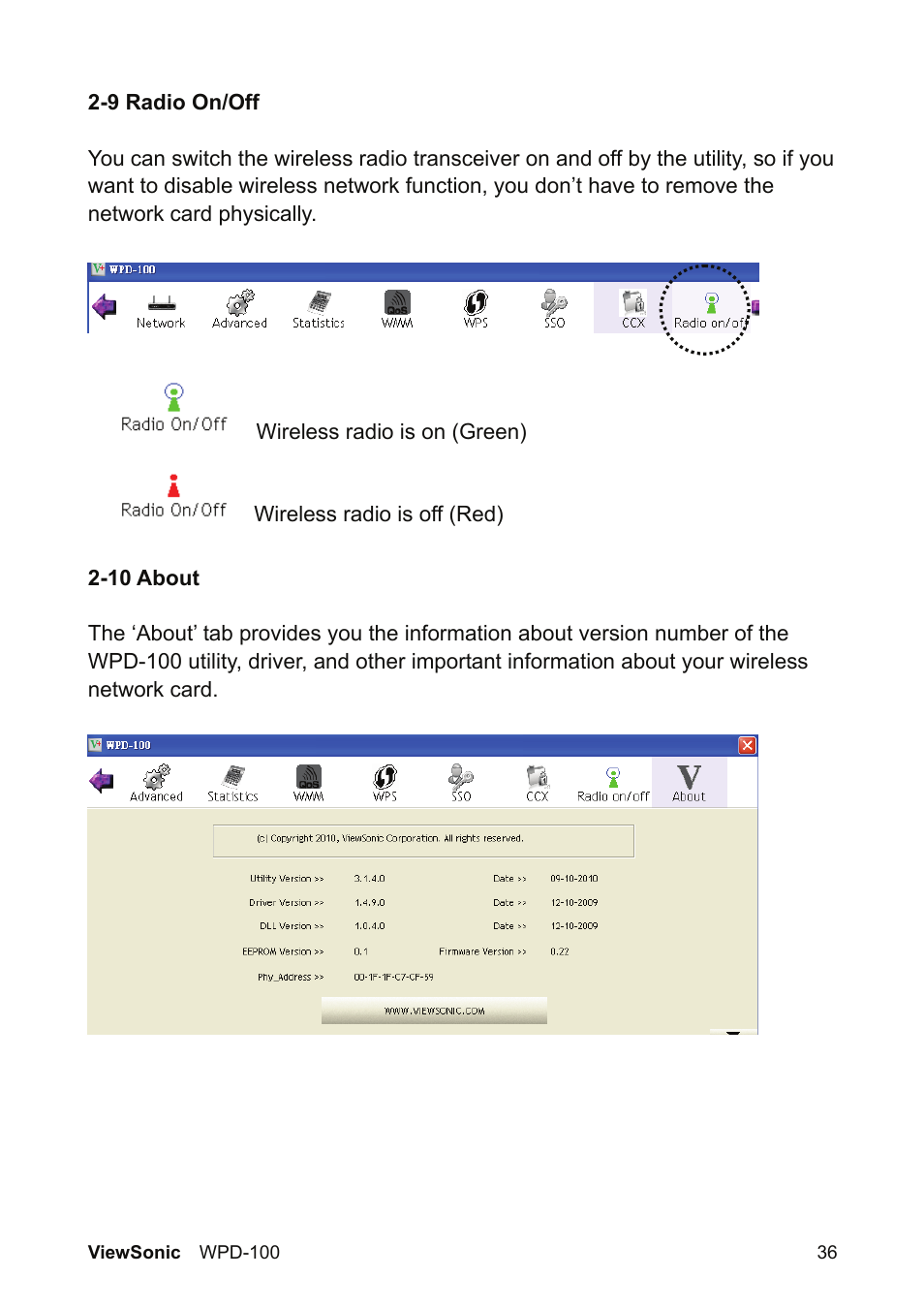 VIEWSONIC WPD-100 VS13789 User Manual | Page 42 / 60