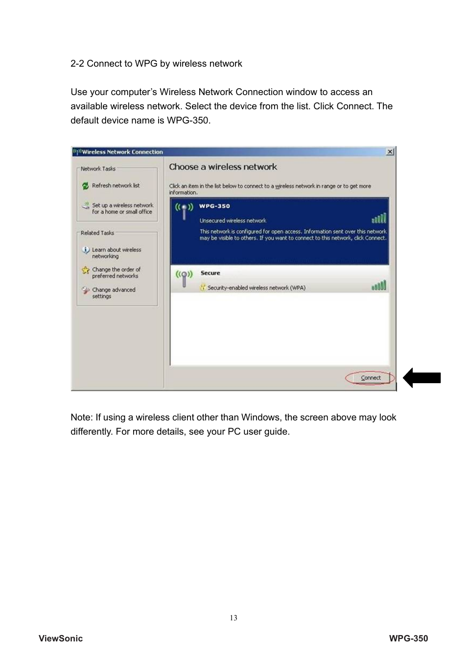 VIEWSONIC Wireless Presentation Gateway WPG-350 VS12526 User Manual | Page 18 / 65