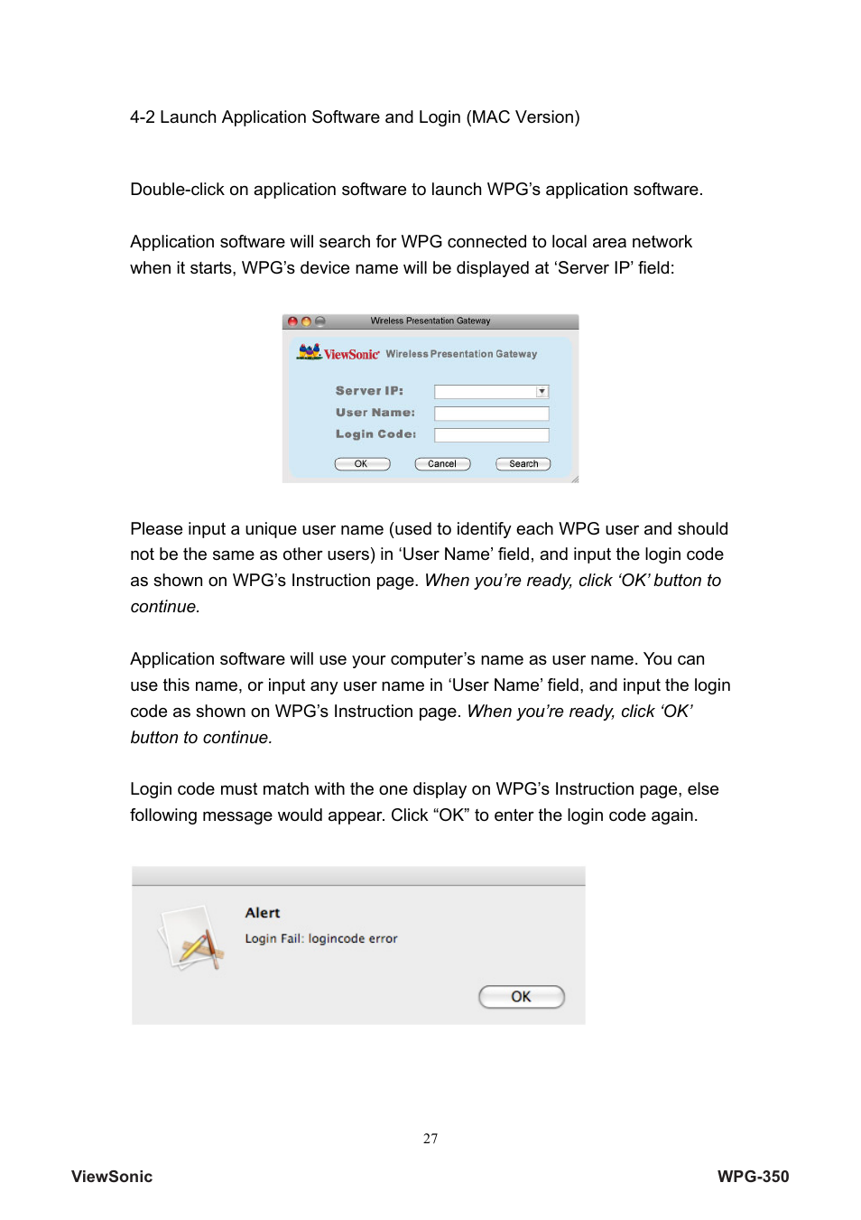 VIEWSONIC Wireless Presentation Gateway WPG-350 VS12526 User Manual | Page 32 / 65