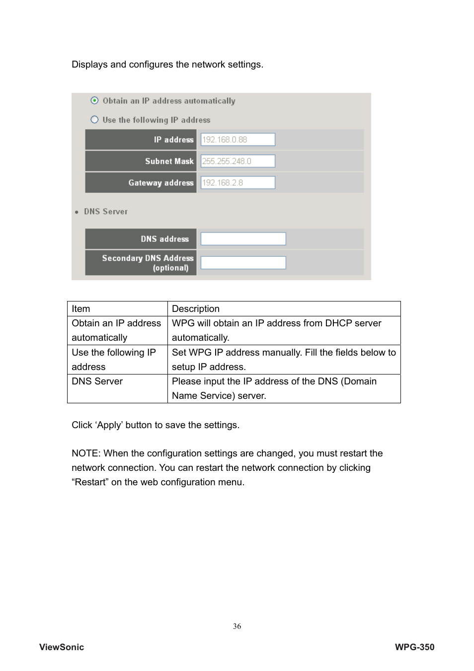 VIEWSONIC Wireless Presentation Gateway WPG-350 VS12526 User Manual | Page 41 / 65