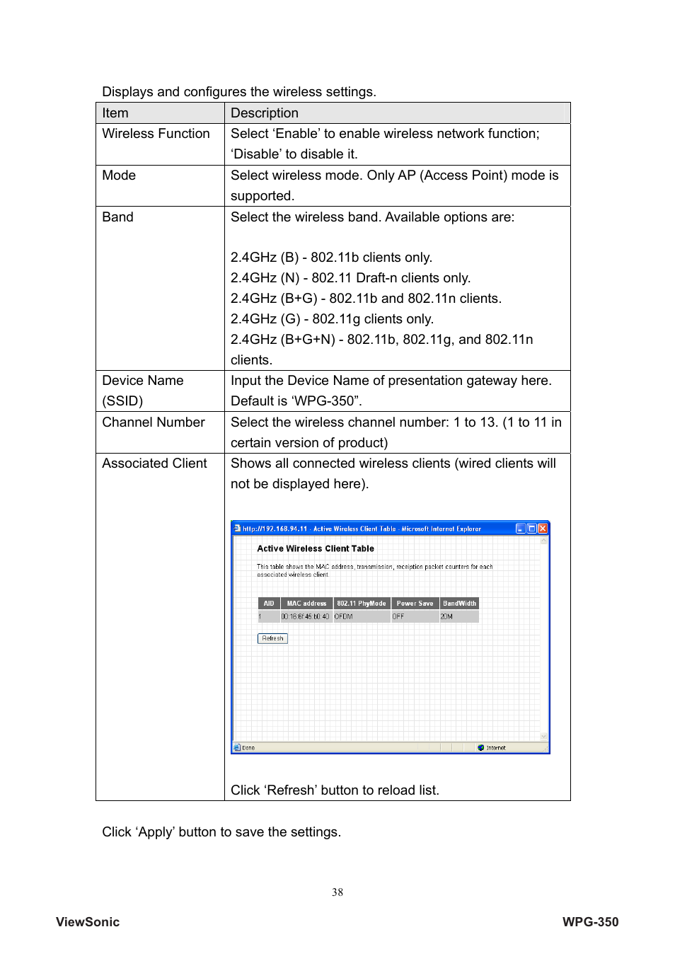VIEWSONIC Wireless Presentation Gateway WPG-350 VS12526 User Manual | Page 43 / 65