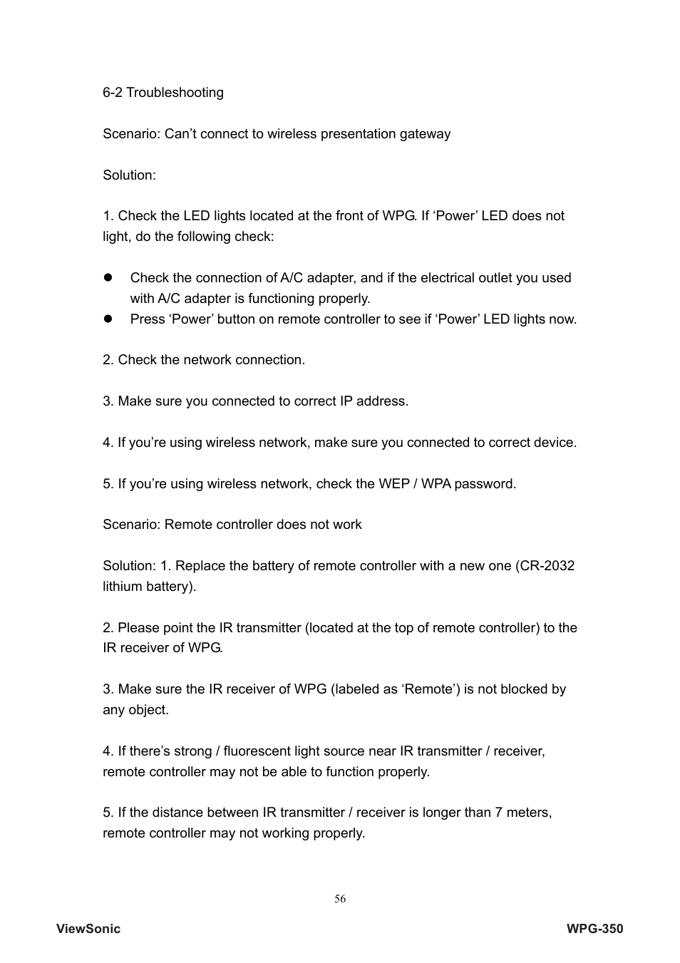 VIEWSONIC Wireless Presentation Gateway WPG-350 VS12526 User Manual | Page 61 / 65