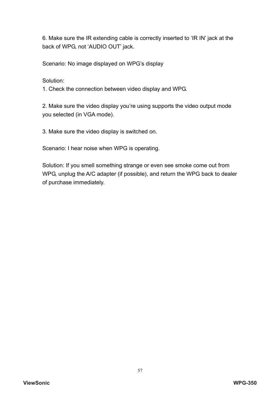 VIEWSONIC Wireless Presentation Gateway WPG-350 VS12526 User Manual | Page 62 / 65