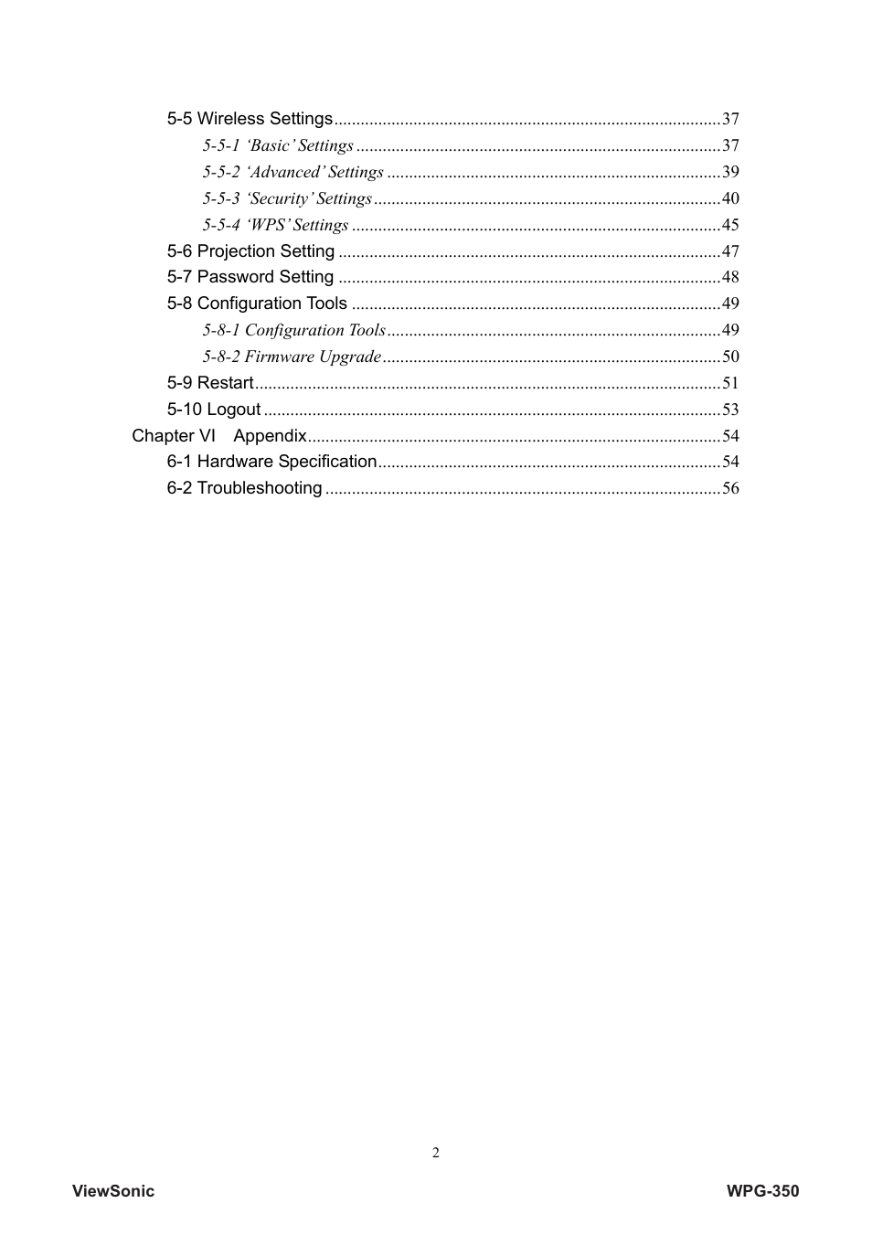 VIEWSONIC Wireless Presentation Gateway WPG-350 VS12526 User Manual | Page 7 / 65