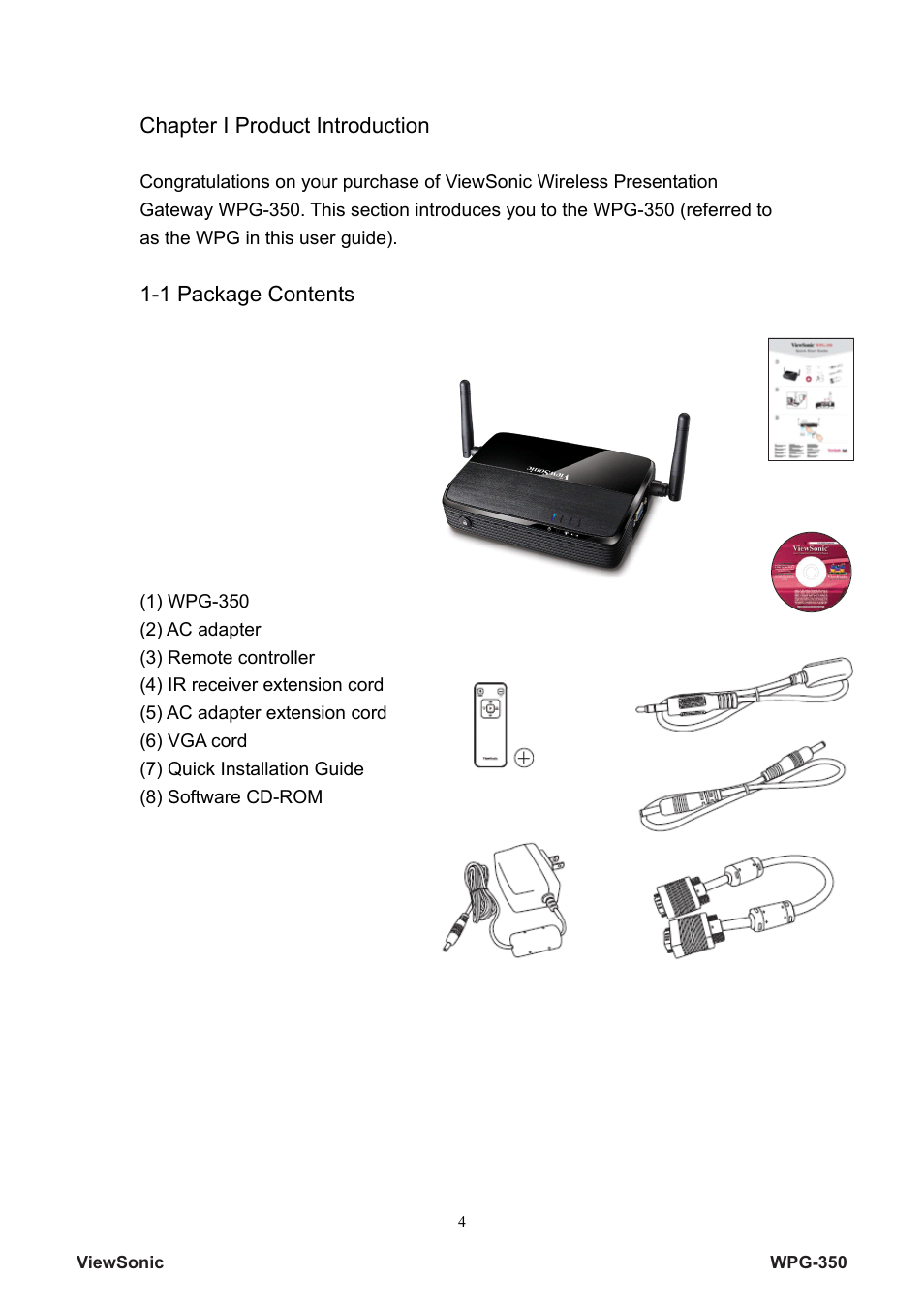 VIEWSONIC Wireless Presentation Gateway WPG-350 VS12526 User Manual | Page 9 / 65