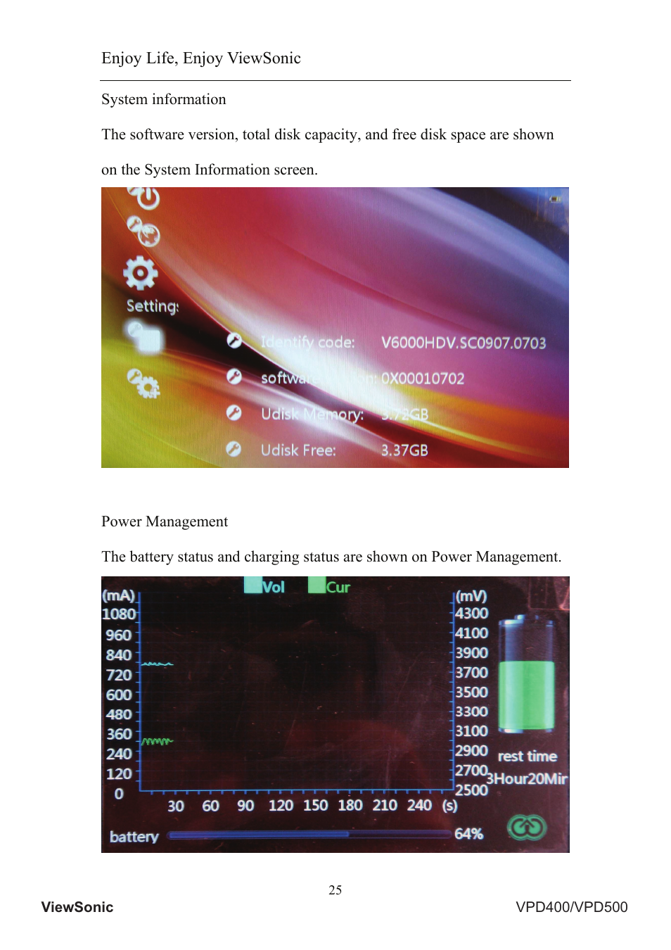 Enjoy life, enjoy viewsonic | VIEWSONIC Portable Media Player VS12836 User Manual | Page 29 / 38