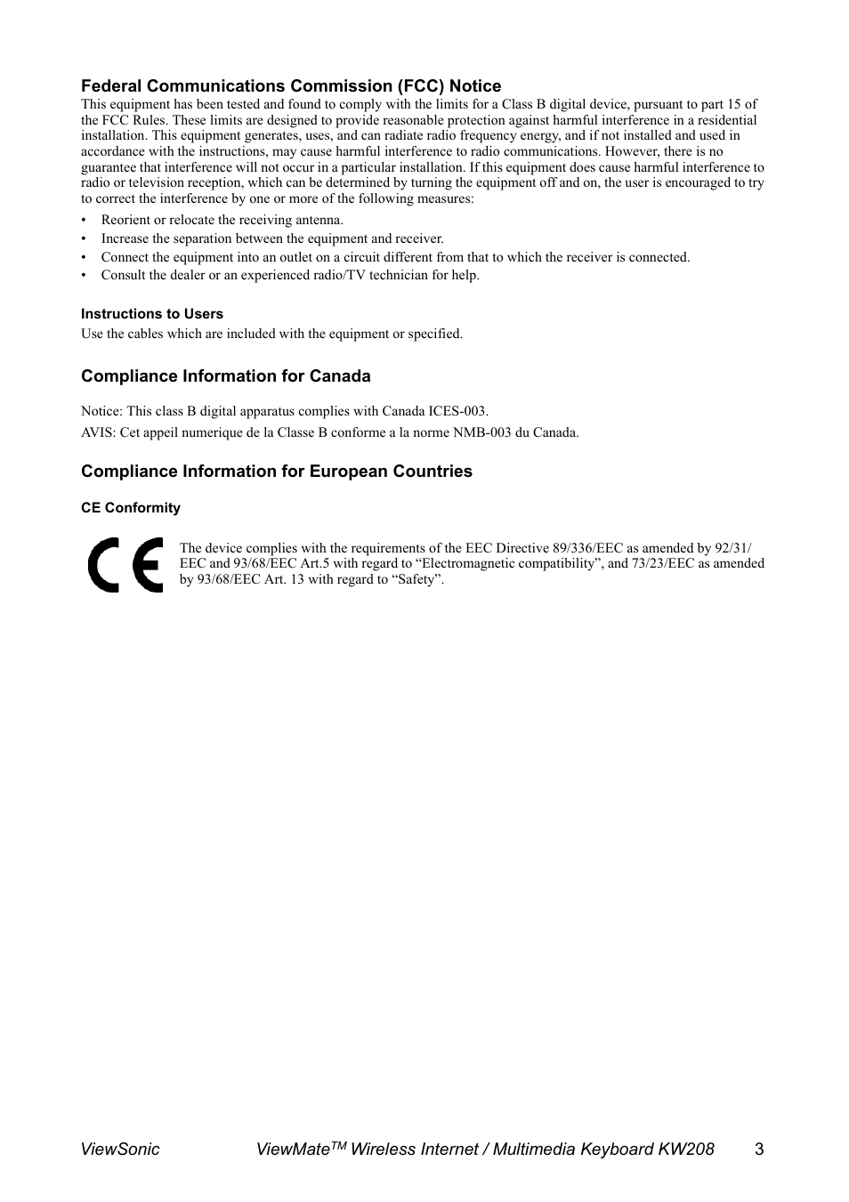 VIEWSONIC ViewMate KW208 User Manual | Page 4 / 13