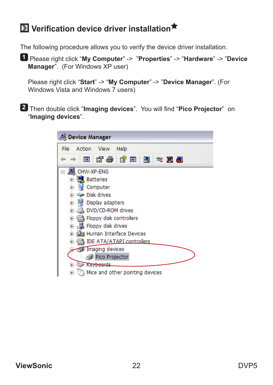 Verification device driver installation | VIEWSONIC VS13783 User Manual | Page 28 / 37