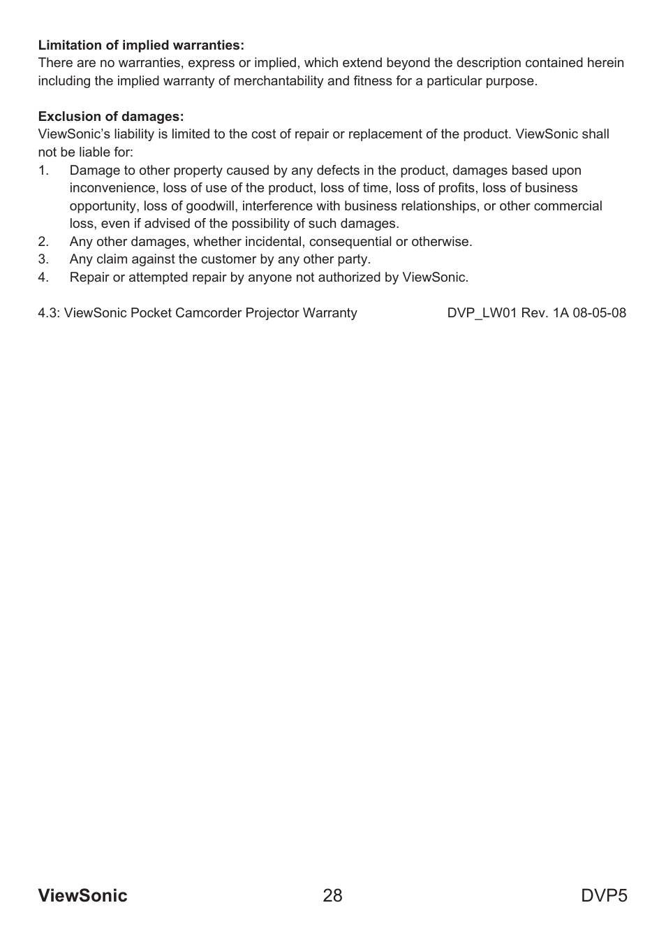 Viewsonic 28 dvp5 | VIEWSONIC VS13783 User Manual | Page 34 / 37
