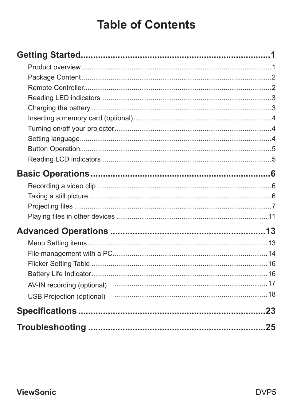 VIEWSONIC VS13783 User Manual | Page 6 / 37