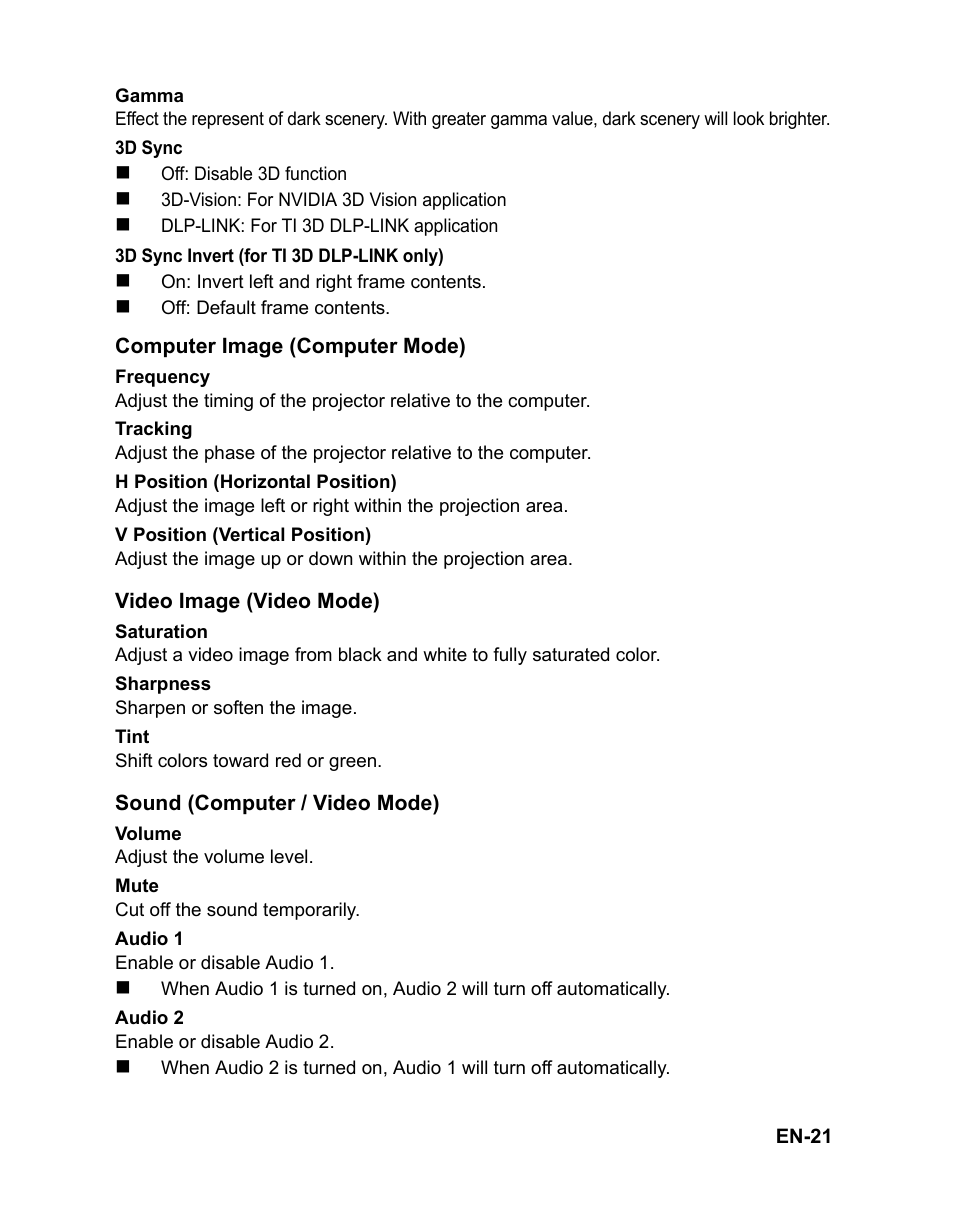 VIEWSONIC PJD6241 User Manual | Page 24 / 59