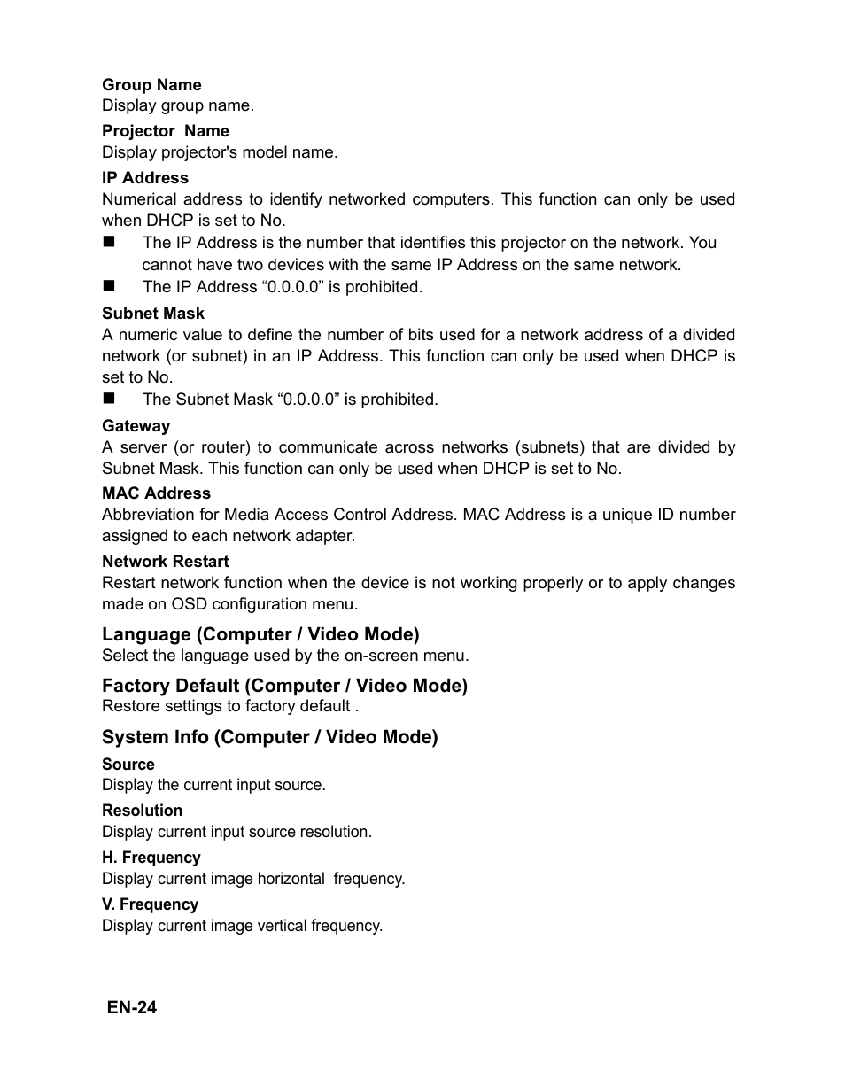 VIEWSONIC PJD6241 User Manual | Page 27 / 59