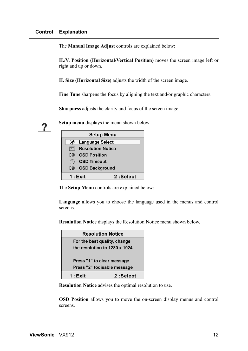 VIEWSONIC VX912 User Manual | Page 14 / 21