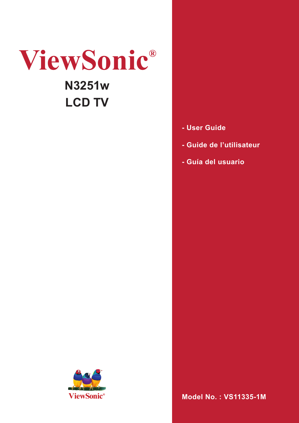 VIEWSONIC N3251w User Manual | 35 pages