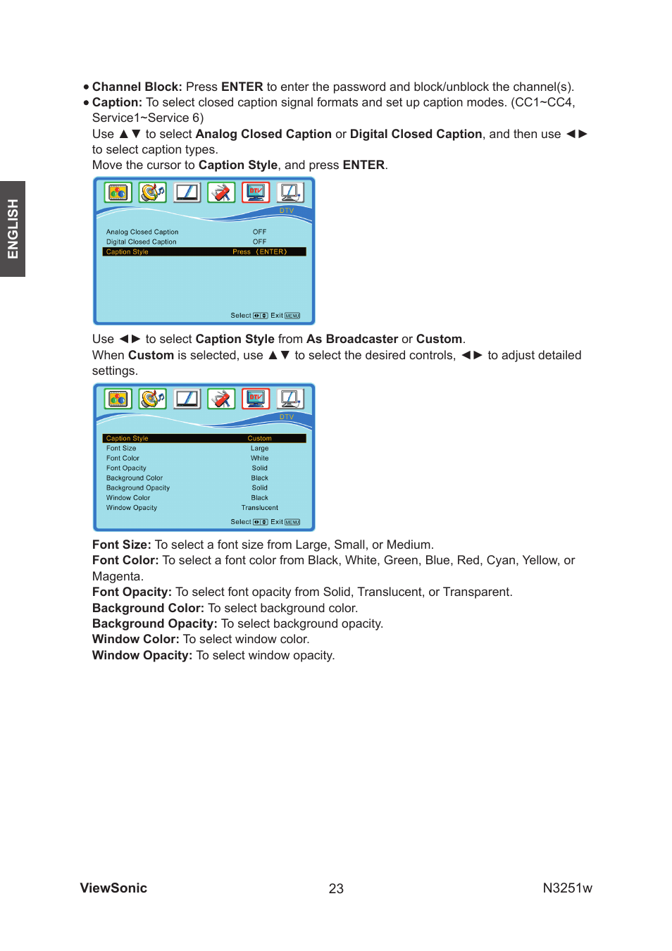 VIEWSONIC N3251w User Manual | Page 25 / 35