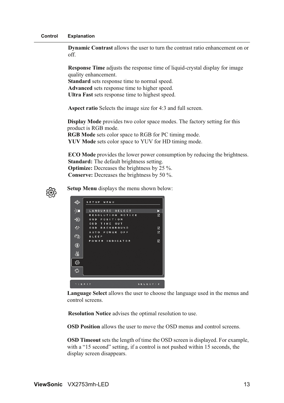 VIEWSONIC VX2753MH-LED VS13918 User Manual | Page 15 / 25