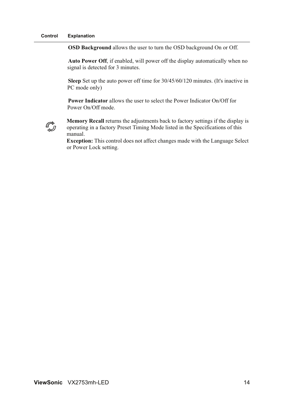 VIEWSONIC VX2753MH-LED VS13918 User Manual | Page 16 / 25