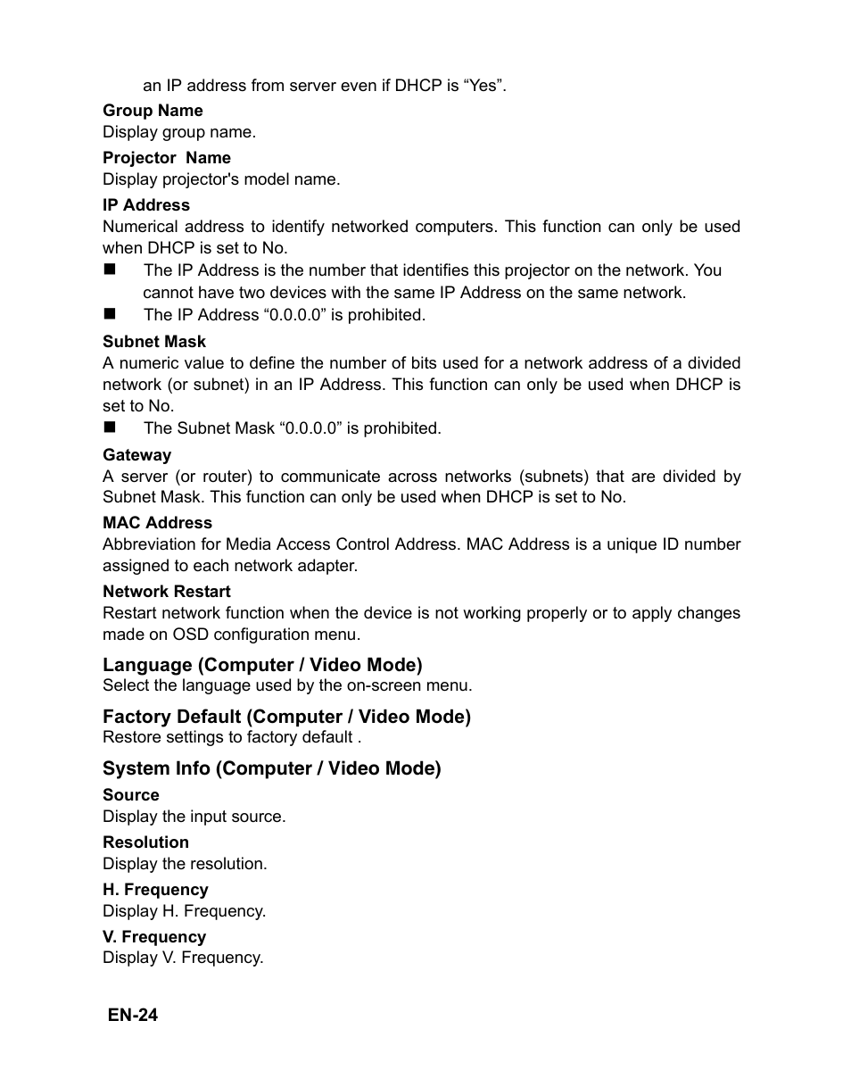 VIEWSONIC PJD6221 DLP Projector VS12472 User Manual | Page 27 / 59