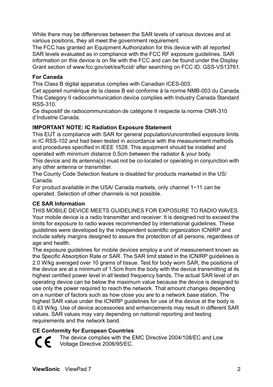 VIEWSONIC VS13761 User Manual | Page 3 / 67