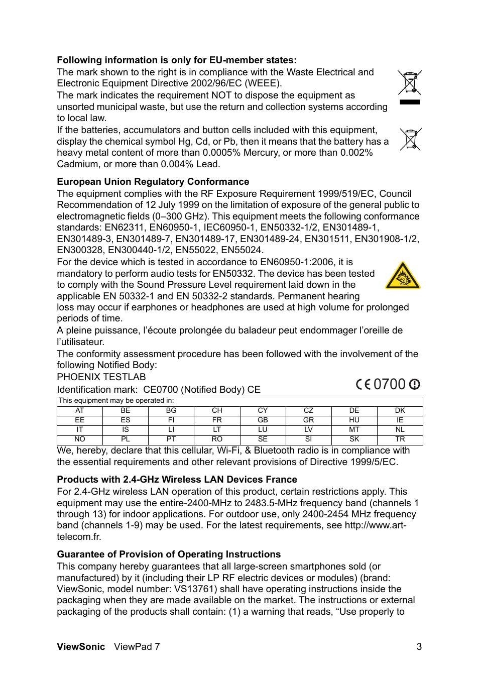 VIEWSONIC VS13761 User Manual | Page 4 / 67