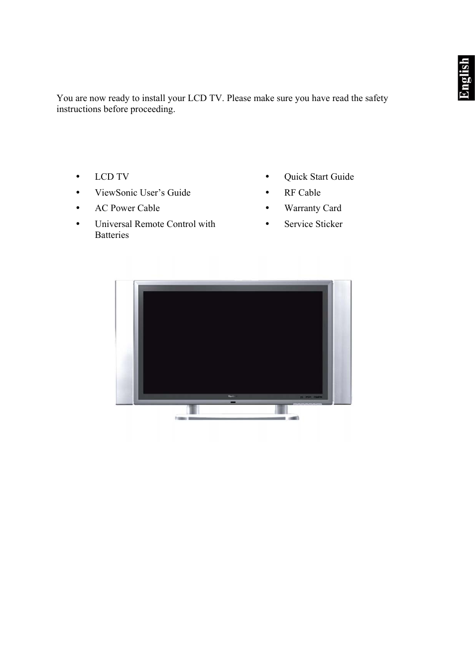Getting started | VIEWSONIC VS10945-1G User Manual | Page 6 / 113