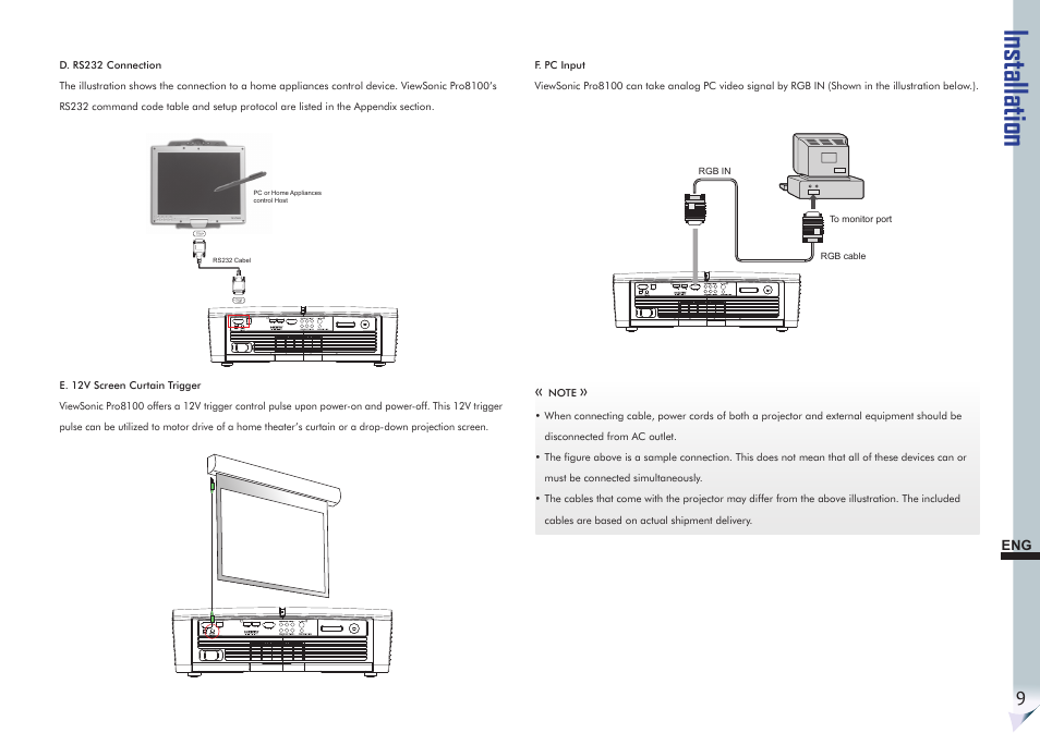 Installation | VIEWSONIC Precision VS11856 User Manual | Page 13 / 60