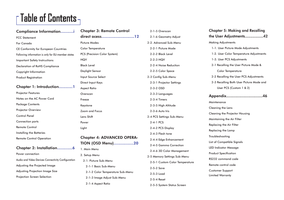 VIEWSONIC Precision VS11856 User Manual | Page 4 / 60