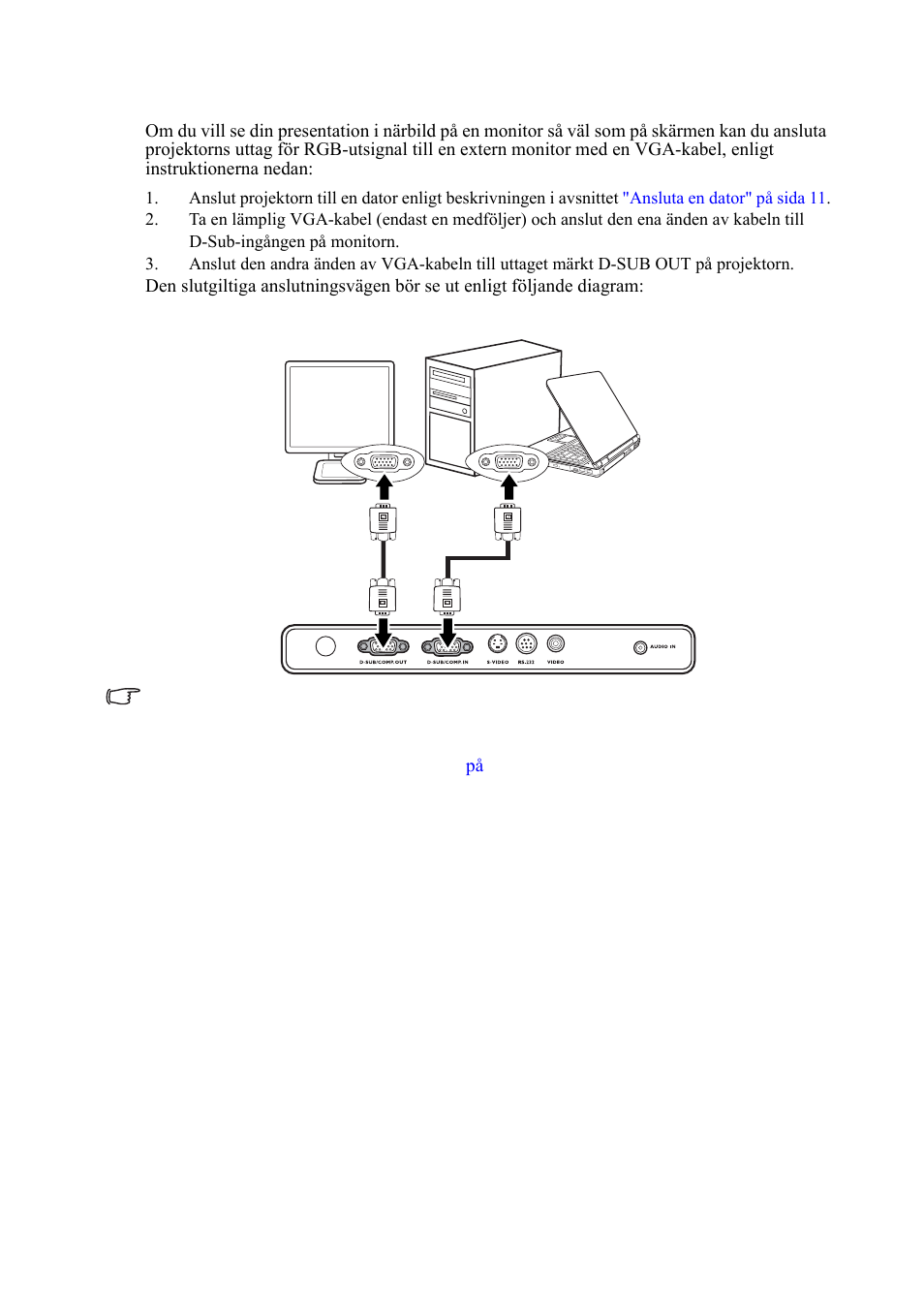 Ansluta en monitor | VIEWSONIC VS11959 User Manual | Page 18 / 57