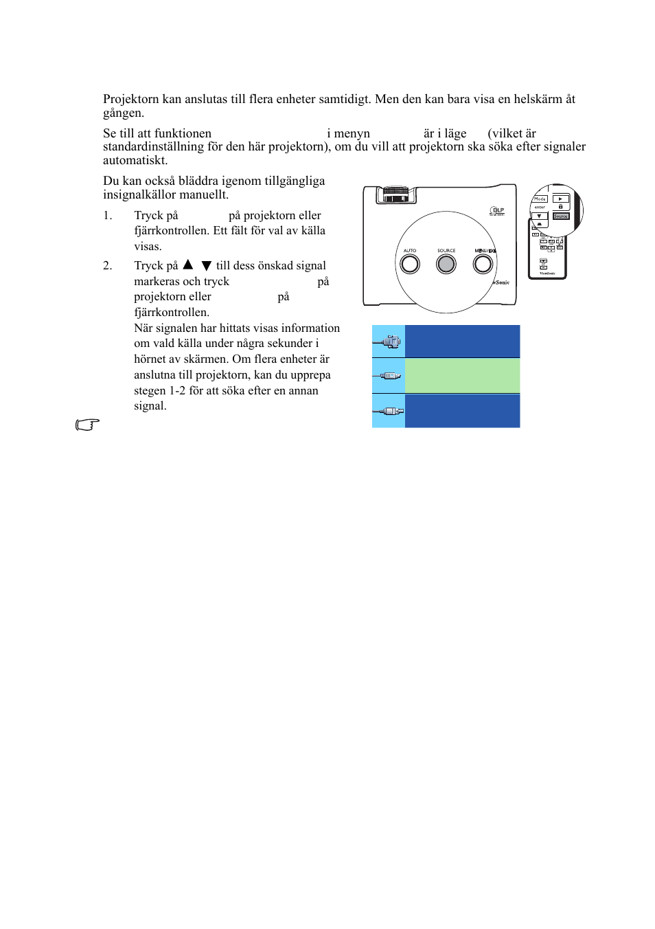 Byta insignal | VIEWSONIC VS11959 User Manual | Page 24 / 57