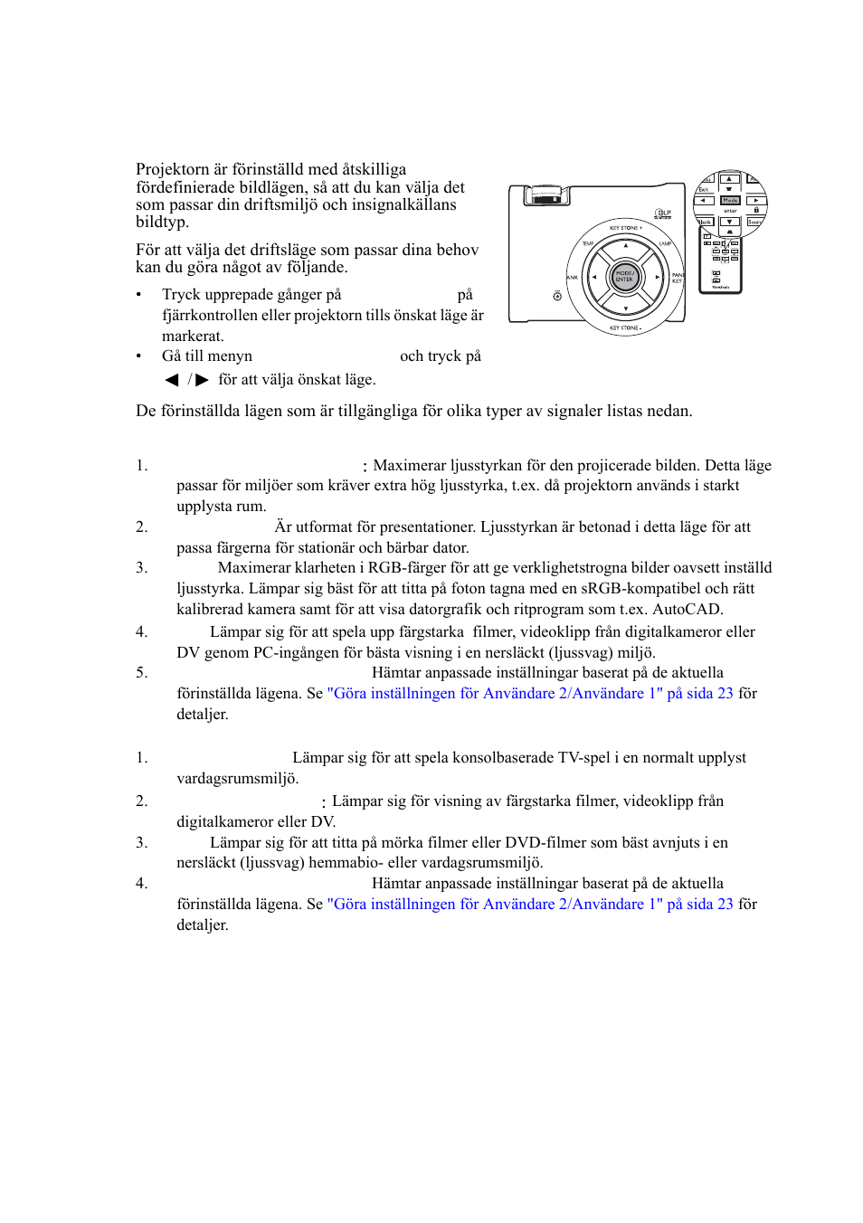 Optimera bilden, Välja förinställning | VIEWSONIC VS11959 User Manual | Page 28 / 57