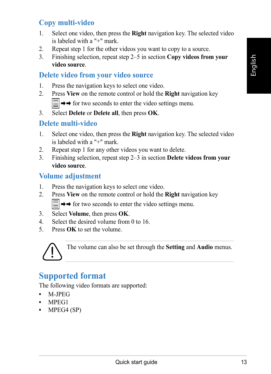 Supported format | VIEWSONIC DPX1002 User Manual | Page 13 / 47